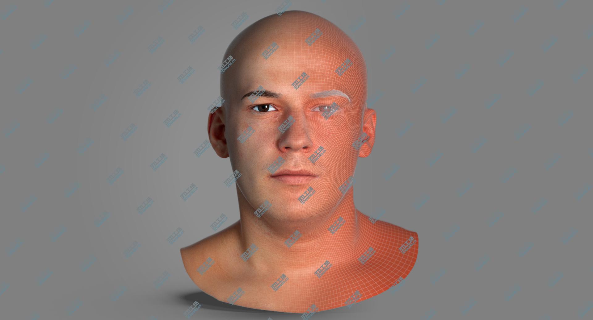 images/goods_img/2021040163/PBR Marcus Real Human Head Natural Pose 3D model/2.jpg
